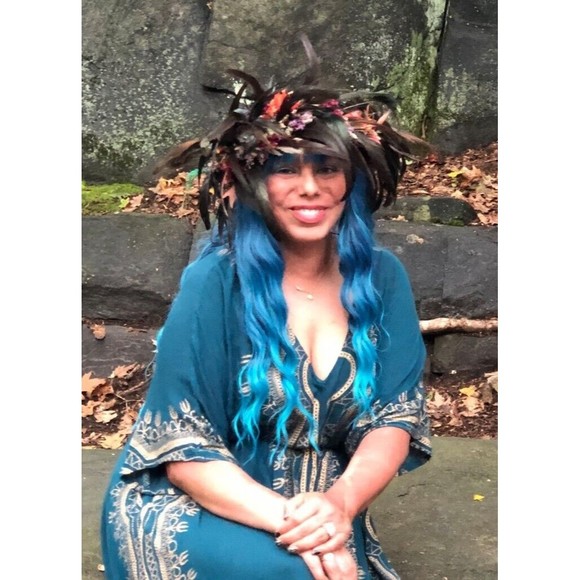 Long Beautiful Blue Curly Wavy Hair Wig CosPlay Amazon - Picture 1 of 7